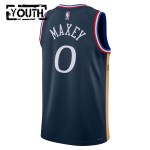 Maillot NBA Philadelphia 76ers Tyrese Maxey Nike 2025-26 City Edition Navy Swingman - Enfant